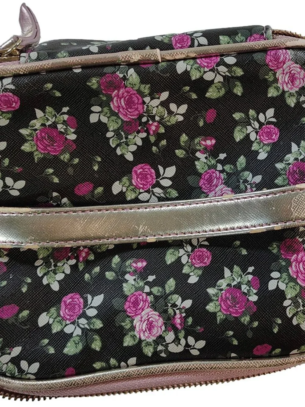 Women's Floral Themed Make-Up Bag Double Pack Bundle